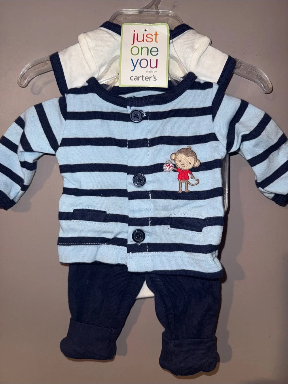 NWT BUNDLE: Three Piece Preemie Set - 2pk 0-6 Booties - 2pk NB Pants - Boys - Picture 2 of 11